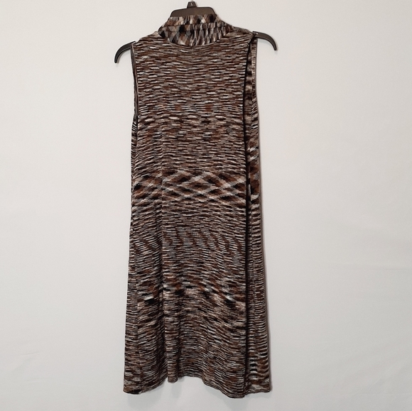 Joseph A. Variegated Brown Long Open Cardigan Sweater, Size M - Picture 3 of 6